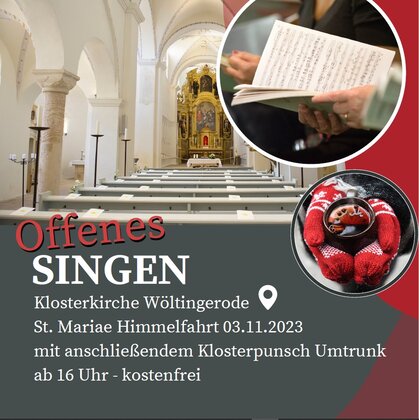 Offenes Singen in der Klosterkirche Wöltingerode